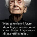 Messaggio della Montalcini sull'importanza della ricerca in Italia